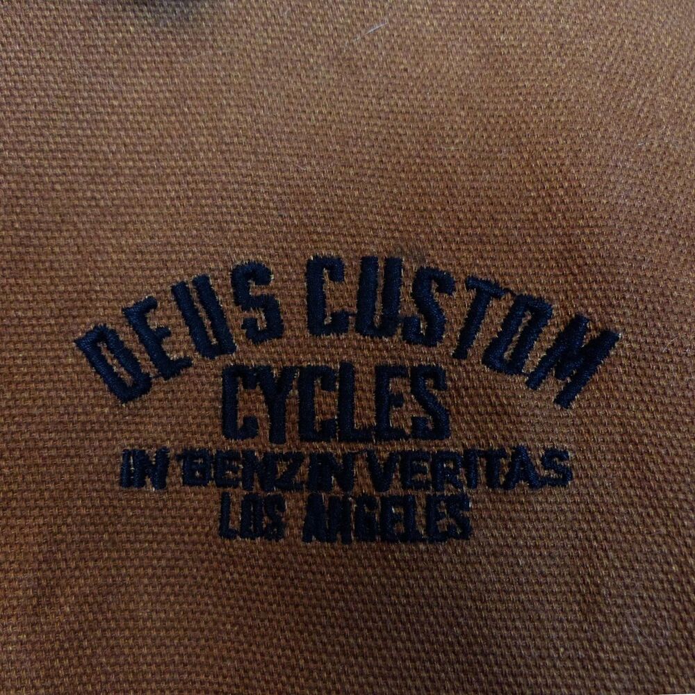 Deus Ex Machina Jacket Mens XS Brown Latham Canvas Coach Sherpa Lined Motorcycle - Picture 9 of 16